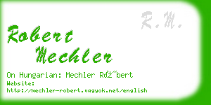 robert mechler business card